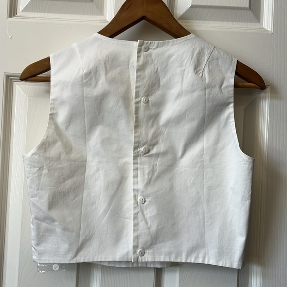 Everlane White Cropped Sleeveless Top (S) - Picture 3 of 3